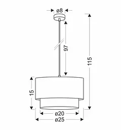 Люстра Candellux 31-21694 Ruben - мініатюра 2