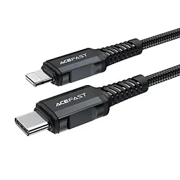 Кабель ACEFAST C4-01 Type-C to iP 3A, 30W, 1.8m, nylon, zinc connectors, чорний - мініатюра 2