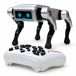 Інтерактивний собака-робот AI Robot DOG з пультом 2.4 GHz, програмуванням, музикою та трюками, Сріблястий - мініатюра 2
