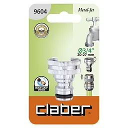 Адаптер для конектора для поливального шлангу Claber Metal-Jet 9604 3/4" - мініатюра 2