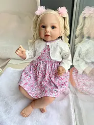 Колекційна силіконова лялька реборн reborn пупс дівчинка блондинка березня Reborn Dolls det0018890