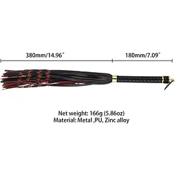 Флогер Lockink Sevanda Red & Black Braided Tail Flogger - мініатюра 6