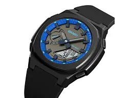 Чоловічий наручний годинник 2091BKBUWT Black-Blue-White Skmei acs0030300 - мініатюра 3