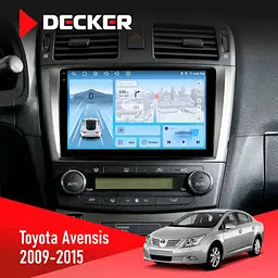 Штатна магнітола Toyota Avensis 2008-2015 Decker D9-010 6x128, DSP, 4G, 2K Decker (НФ-00004817)