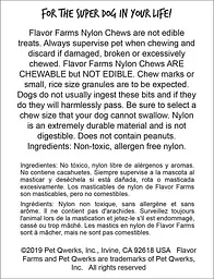 Жорстка нейлонова кістка для собак Pet Qwerks Flavor Farms Chew Toys з ароматом бекону - мініатюра 5