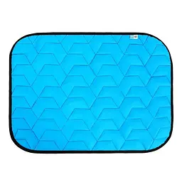 Двостороння підстилка для собак AiryVest, 100х70 см, блакитно-чорний (87)