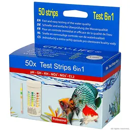 Тест-смужки для акваріумів і ставків Easy-Life 6in1 test strips 50 тестів (TST61) - мініатюра 1