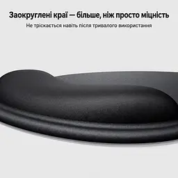 Килимок для миші з підтримкою зап’ястя UGREEN LP668 з піною з пам’яттю форми з протиковзною основою з гладкою поверхнею з лайкри розмір основи 220 × 245 мм чорний (25245) - мініатюра 8