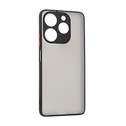 Чехол-накладка для TECNO Spark 10 Pro (KI7), Frosted Matte, черный, противоударный чехол с защитой всего корпуса, термополиуретан TPU + поликарбонат PC, ArmorStandart (ARM70501)