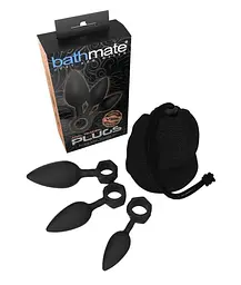 Набір анальних пробок Bathmate Anal Training Plugs, 3шт, чорний - мініатюра 4