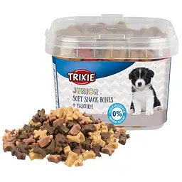 Вітамізовані ласощі для цуценят Trixie Junior Soft Snack Bones з кальцієм, 140 г (курка і ягня) - мініатюра 4