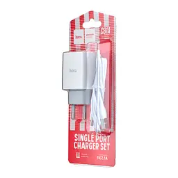 Мережевий зарядний пристрій Hoco C81A Asombroso single port charger (Micro) (EU) Білий - мініатюра 2