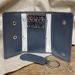 Ключниця Tony Perotti з натуральної шкіри Cortina 5005 navy (90133) Темно-синя - мініатюра 2