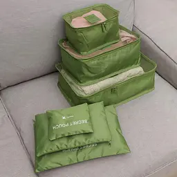 Набір дорожніх органайзерів TravelSet ORG-06, для одягу та аксесуарів, 6 штук, оливковий - мініатюра 4