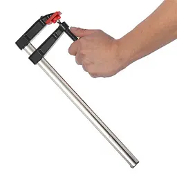 Струбцина INTERTOOL HT-6003, тип F, 300×80 мм, сталева з дерев’яною ручкою DIN5117 - мініатюра 4