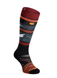 Шкарпетки чоловічі Smartwool Ski Full Cushion Midnight Ski Pattern OTC 46-49 Чорний-Червоний - мініатюра 2