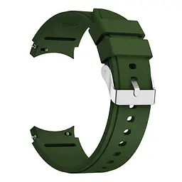 Силіконовий ремінець Galaxy Classic Watchbands для Samsung Galaxy Watch 4 Classic 46mm - темно-зелений розмір L ширина кріплення 20мм (WB00S4GALAXYCLASSIC4) - мініатюра 2