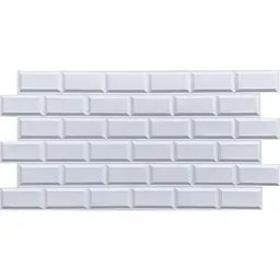 Декоративна ПВХ панель біла клінкерна цегла Sticker Wall SW-00001431 960х480х4мм