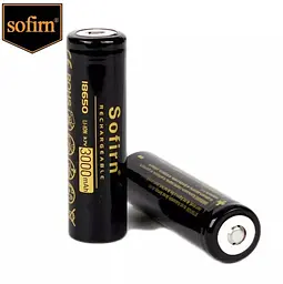 Акумулятор 18650 Sofirn 3000 mAh літій-іонна акумуляторна батарея Li-Ion 6.4А, 3.7V Випуклий плюс (19299) - мініатюра 3