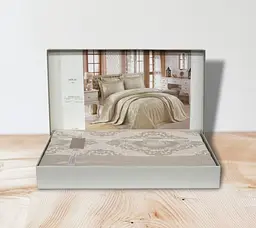 Покривало з наволочками Miray Beige 240 x 260 см Gardines pbe0051050 - мініатюра 5