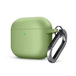 Силіконовий чохол для навушників Apple AirPods 3, Hang Case, зелений, ультратонкий захисний кейс товщиною 2 мм, захист від подряпин, пилу та ударів, компактний, з карабіном для кріплення, ArmorStandart (ARM60315)