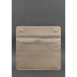 Шкіряний чохол-конверт BlankNote на магнітах для MacBook 13 Світло-бежевий - мініатюра 3