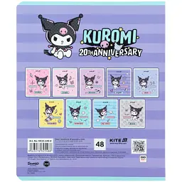 Зошит Kite предметний Kuromi 48 аркуші, лінія, английська мова (HK25-240-8) - мініатюра 7