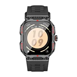Смарт-годинник W&O X7 Plus 44mm. 300 mAh. IP67 Black - мініатюра 4