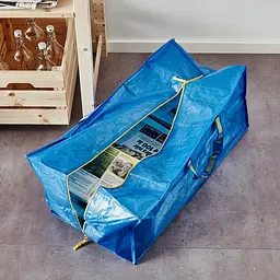 Сумка IKEA велика господарська для зберігання та переїзду, 76 л, синя, 73×35×30 см - мініатюра 6