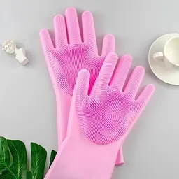 Силіконові рукавички Better Glove універсальні з ворсинками-щітками - мініатюра 2
