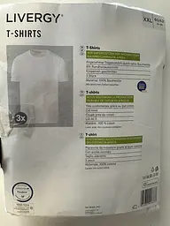 Чоловічі футболки Livergy Білі 3 шт. розмір XXl (60/62) - мініатюра 2