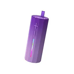 Акустична система XO F71 Hidden Carrying Handle Cylinder LED Dazzle Speaker Фіолетова
