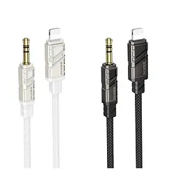 Аудіокабель Borofone BL22 Dignity digital audio conversion cable iP чорний - мініатюра 3