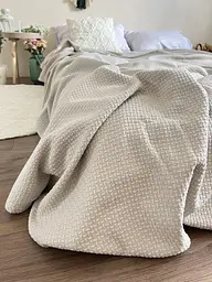 Покривало Zeintex Wheat бавовняне сіро-бежеве 200х230 см