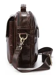 Ділова сумка на плече шкіряна 14820 Vintage коричнева - мініатюра 3