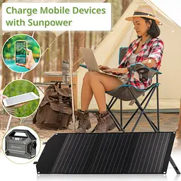 Портативний зарядний пристрій сонячна панель Bresser Mobile Solar Charger 60 Watt USB DC (3810050) - мініатюра 10