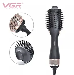 Фен-щітка-випрямляч VGR V-492, 3 в 1 (41234-492_506) - мініатюра 3