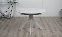 Стіл обідній Prestol Асті розкладний 110/150x110x76 см білий - мініатюра 3