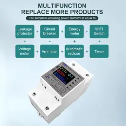 Розумний автоматичний вимикач Tuya Wi-Fi TOMZN TOMPD-63LW 220V 63A Цифрове реле з лічильником (19646) - мініатюра 9