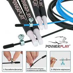 Скакалка швидкісна Power System PS-4033 2.9 м, Black - мініатюра 5