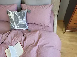 Комплект постільної білизни Washed Cotton з вареної бавовни Рожевий Маув Mauve - мініатюра 5