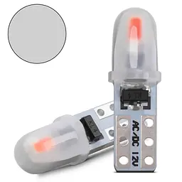 Світлодіод 12V Т5 SMD 2-3014 3D Скло 0,6W 40Lm Біле світло (№85)