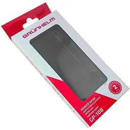 Портативна батарея Grunhelm Power Bank 10.000 mAh ЦБ-00267677 чорна - мініатюра 3