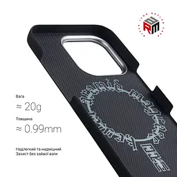 Чехол ArmorStandart BlackIcon Aramid Plain MagCase для Apple iPhone 16 Pro Max Black (ARM90170) - мініатюра 3