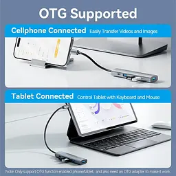 USB-Хаб Vention USB 3.0 Type-C - 4xUSB 3.0/1xUSB-C, 5Gbps, Black (TGZHB) - мініатюра 8