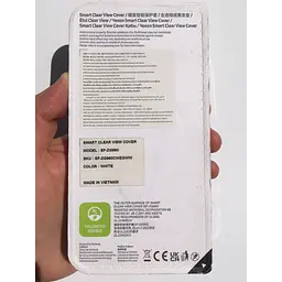 Оригінальний чохол-книжка для Samsung Galaxy S21 FE (G990) S-View Clear View Smart Cover White EF-ZG990CWEGRU - мініатюра 3