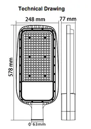 Світильник вуличний LED "TEXAS-200" 200 W 6400K - мініатюра 2