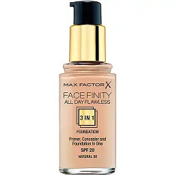 Тональна основа Max Factor Facefinity All Day Flawless 3 в 1 відтінок 50 (Natural) 30 мл - мініатюра 2