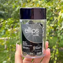 Вітаміни-олія для волосся Шовкова ніч з Про-Кератиновим Комплексом Ellips 50 шт - мініатюра 2