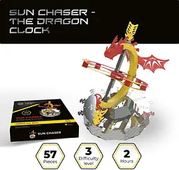 Коллекцiйна модель Metal Time Sun Chaser Dragon Stand Clock MT025 - мініатюра 6